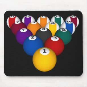 Tapis De Souris Billards/boules de piscine - Mousepad fait sur