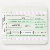 Billet d'avion Passe d'embarquement personnalisabl