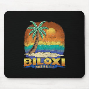 Tapis De Souris Biloxi Mississippi Vintage Souvenir en détresse