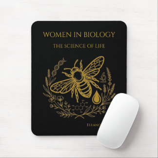 Tapis De Souris Biology Bee Golden DNA Spiral | Women in Science