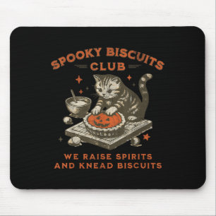 Tapis De Souris Biscuits Club éffrayant Chat, Biscuits d'Halloween