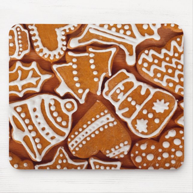 Tapis De Souris Biscuits en pain d'épices de Noël (Devant)