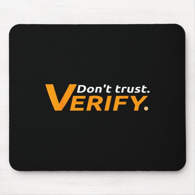 Tapis De Souris Bitcoin And Crypto As Money Payment - Don't Trust, (Devant)