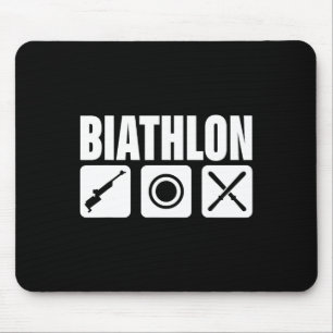 Tapis De Souris Bizarre Biathlon Biathlète Cible Sport Tir Sk