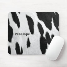 Black and White Holstein Cowhol Look with Name