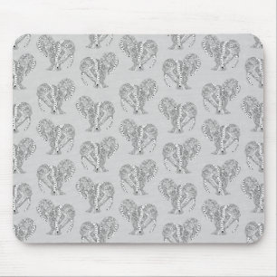 Tapis De Souris Black and White Tribal Tattoo Manatees