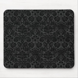 Tapis De Souris Black Charcoal Damask