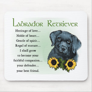 Tapis De Souris Black Labrador Retriever Puppy Cadeaux