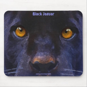 Tapis De Souris Black Panther (Jaguar noir) Art faunique Mousepad
