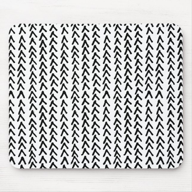 Tapis De Souris Black Rustic Motif tribal Mousepad (Devant)