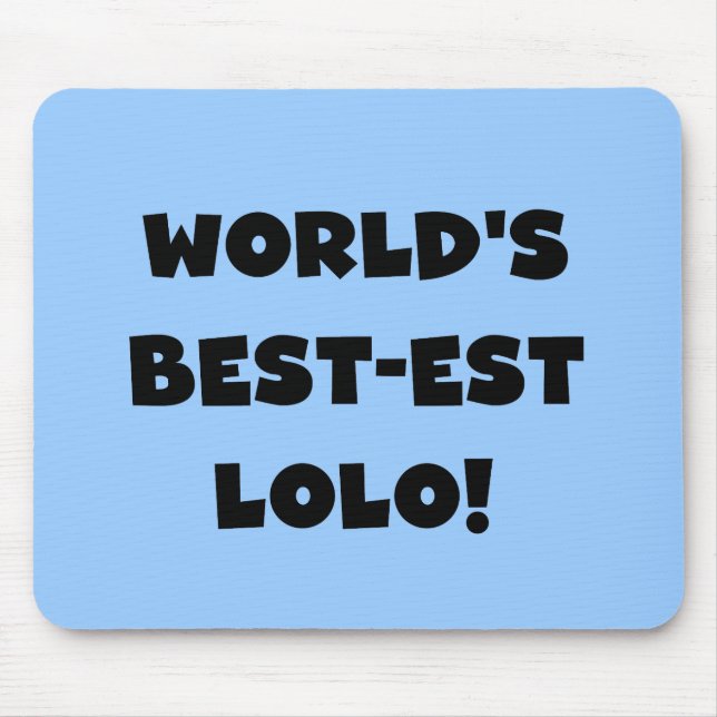 Tapis De Souris Black Text Meilleurs T-shirts et cadeaux Lolo (Devant)