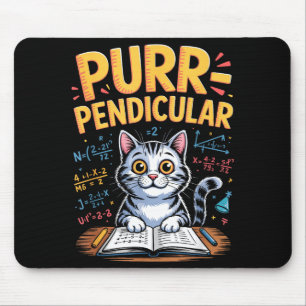 Tapis De Souris Blague de chat de maths perpendiculaire