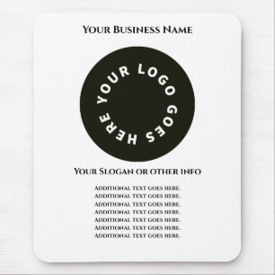 Tapis De Souris Blanc ajoutez votre propre texte et logo