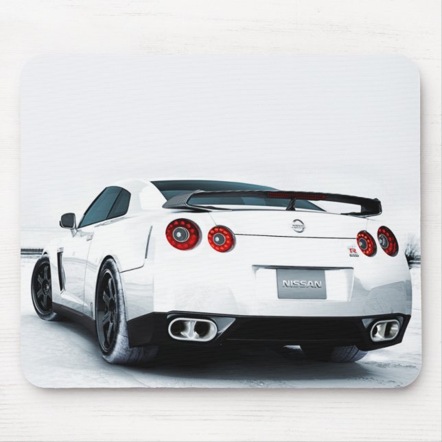 Tapis De Souris Blanc de Nissan GT-R (Devant)