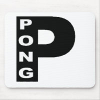 Tapis de souris blanc Design PING PONG