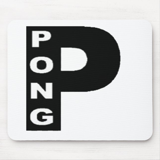 Tapis de souris blanc Design PING PONG Mousepad (Vorne)