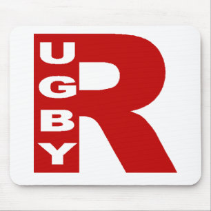 Tapis de souris blanc Design RUGBY Mousepad