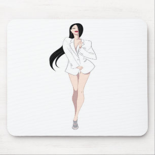 Tapis De Souris Blanc Mousepad de Tux