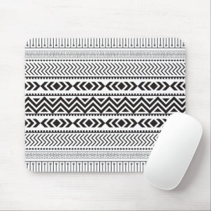 Tapis De Souris Blanc sur noir motif moderne
