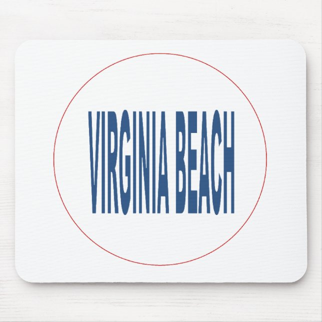 Tapis de souris blanc VIRGINIA BEACH Mousepad (Vorne)