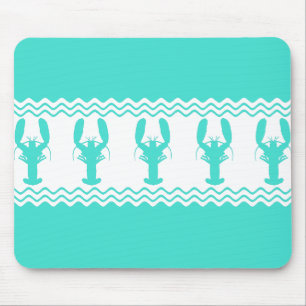 Tapis De Souris Blancs turquoise
