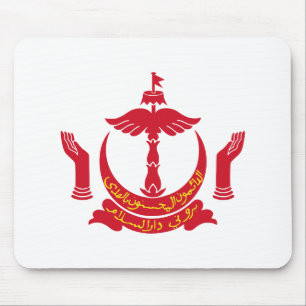 Tapis De Souris Blason national du Brunei symbole emblème drapeau