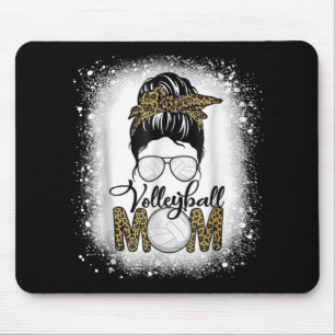 Tapis De Souris Bleached Volleyball Maman Vie Leopard Messy Bun Ga
