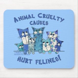 Tapis De Souris Blessé Felines Cruauté animale