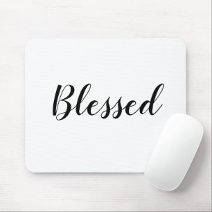 Tapis De Souris Blessé noir blanc texte personnalisé texte migno