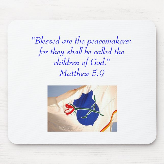 Tapis De Souris Blessed sont la police de conciliateurs… (Devant)