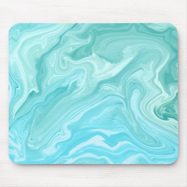 Tapis De Souris Bleu coloré Abstrait (Devant)