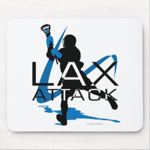 Tapis De Souris Bleu d'attaque de LAX de garçons de lacrosse