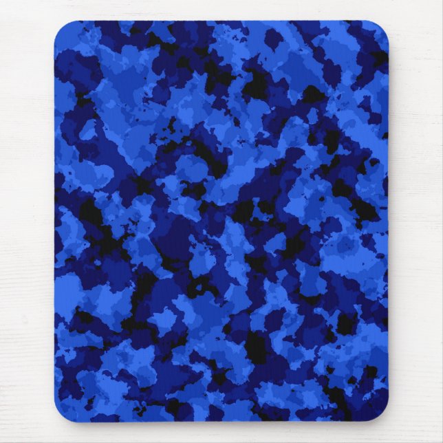 Tapis de souris bleu de camouflage (Devant)