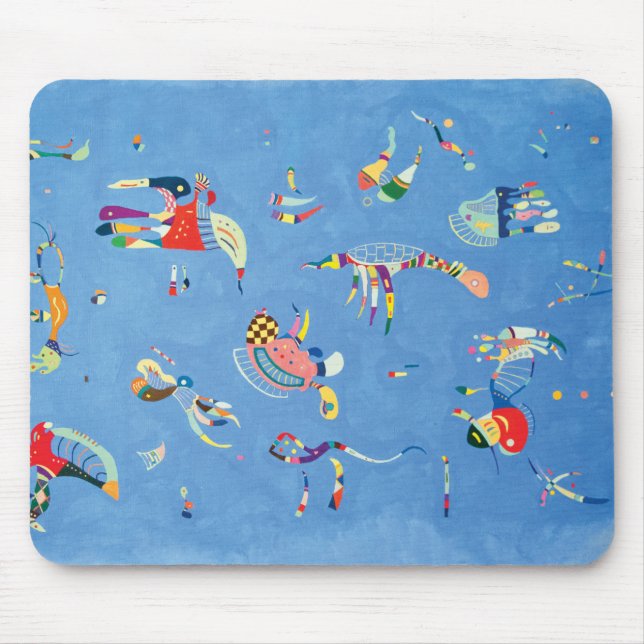Tapis De Souris Bleu de ciel par Wassily Kandinsky (Devant)