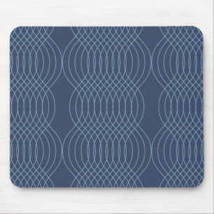 Tapis De Souris Bleu, décoratif, simple, moderne, art ondulé tenda