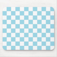 Bleu en pastel et blanc Checkered