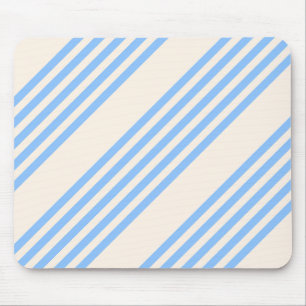 Tapis De Souris Bleu et beige cinq rayures motif