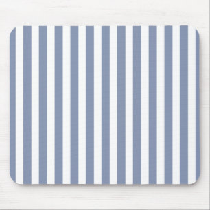 Tapis De Souris Bleu gris et blanc rayures de bonbons