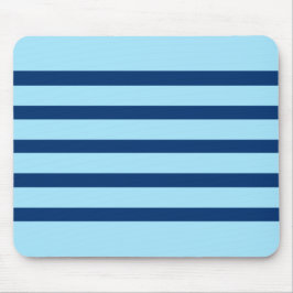 Tapis De Souris Bleu marine simple et Bleu clair rayures