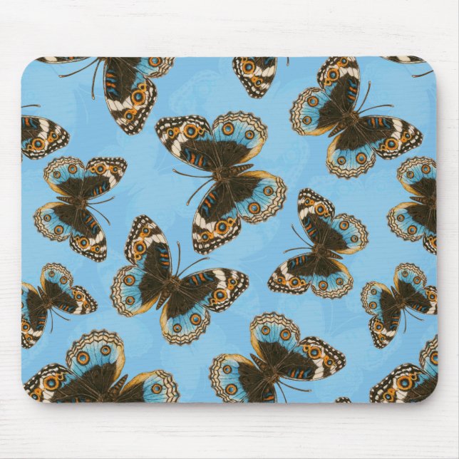 Tapis De Souris Bleu motif papillon Pansy (Devant)