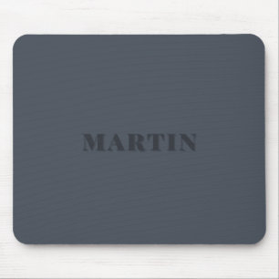 Tapis De Souris bleu muet, bleu cendré nom personnalisé