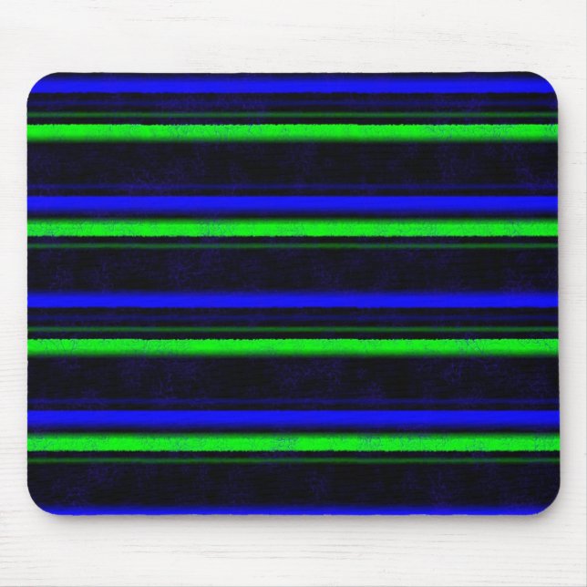 Tapis De Souris Bleu Noir Grandes Vertes (Devant)
