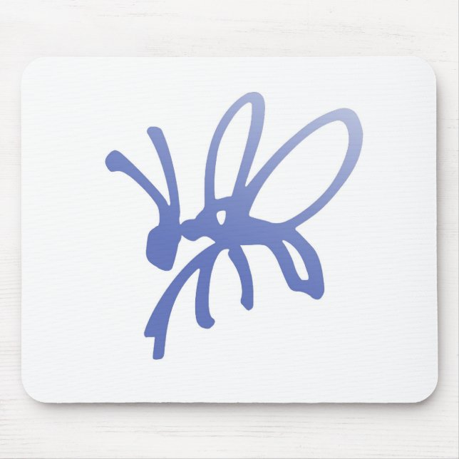 Tapis De Souris Bleu Scribble Bug (Devant)
