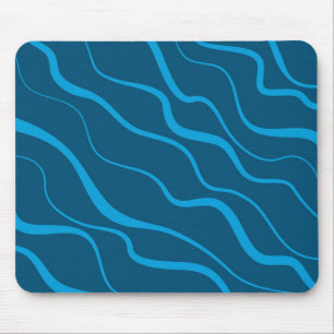 Tapis De Souris Bleu, simple, moderne, cool vague abstraction