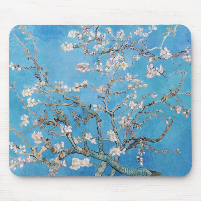 Tapis De Souris Bleu Vincent van Gogh Art Peinture (Devant)