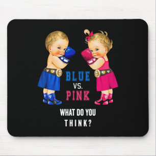 Tapis De Souris Bleu Vs Boxe Rose Bébés Genre Révélation S