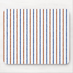 Tapis De Souris Bleus Brown et marine avec lignes inégales