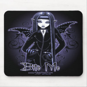 Tapis De Souris Bleus gothiques de "Mina" me mordent vampire Fae