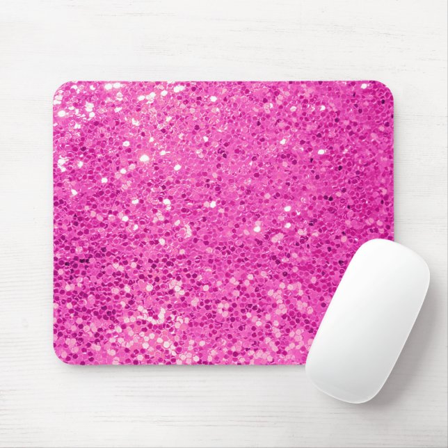 Tapis De Souris Bling Parties scintillant rose (Avec souris)
