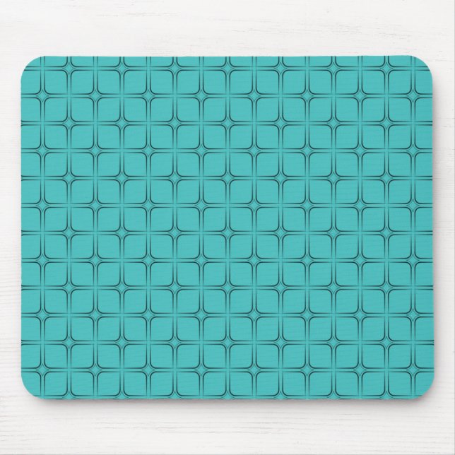 Tapis De Souris Bliss Rétro Mousepad, Turquoise (Devant)